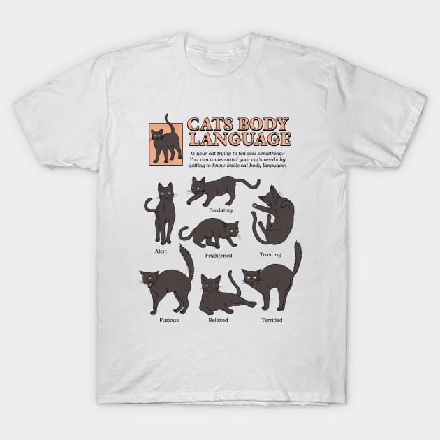 Cats Body Language T-Shirt by thiagocorrea